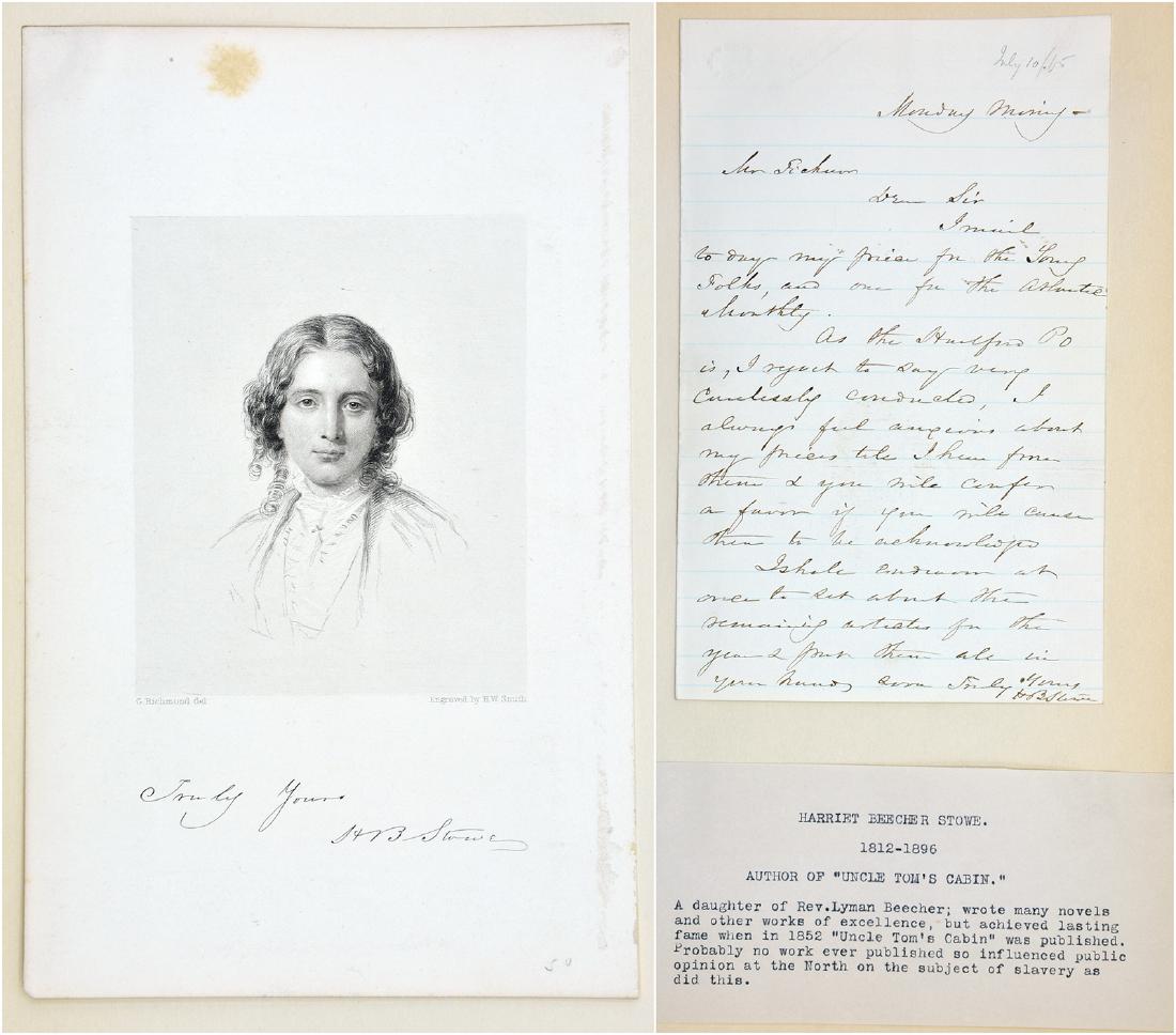 Harriet Beecher Stowe Handwritten letter with signature (1 of 4)