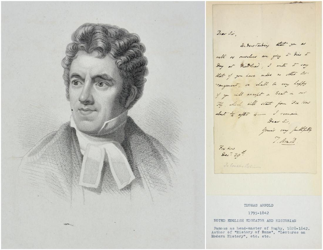 Thomas Arnold Handwritten letter with signature (1 of 5)