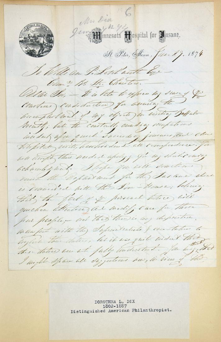 Dorothea L. Dix Handwritten letter with signature (1 of 3)