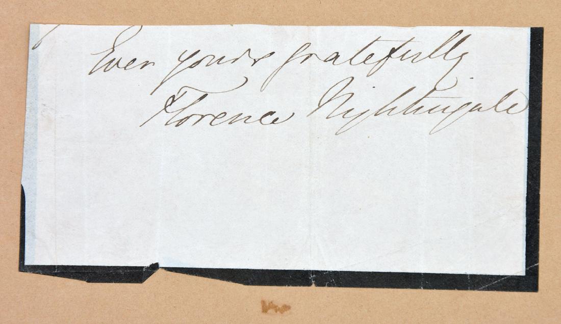 Florence Nightingale letter clipping of signature (1 of 1)