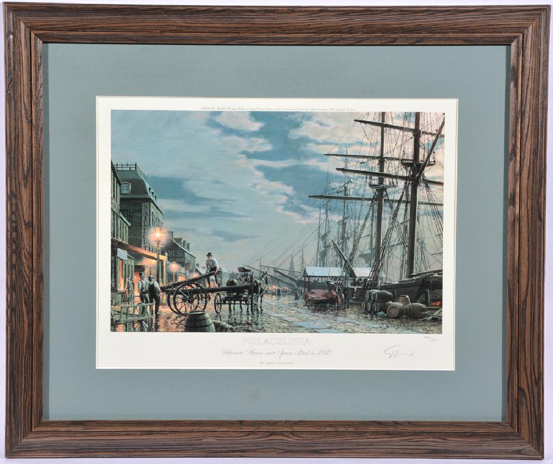 John Stobart Lithograph, "Philadelphia" (1 of 3)