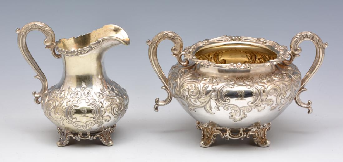 Fancy Sterling Silver Sugar & Creamer, 24.33 ozt (1 of 3)