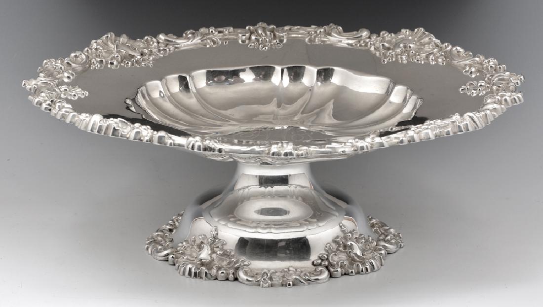 Large Sterling Silver Compote, 15 1/4"dia, 45.66 ozt (1 of 4)