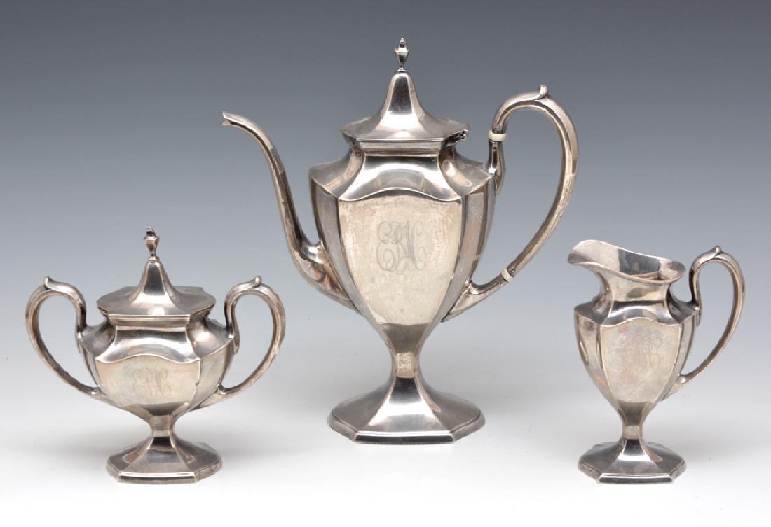 International Sterling 3 pc coffee set, Minuet Pattern (1 of 3)