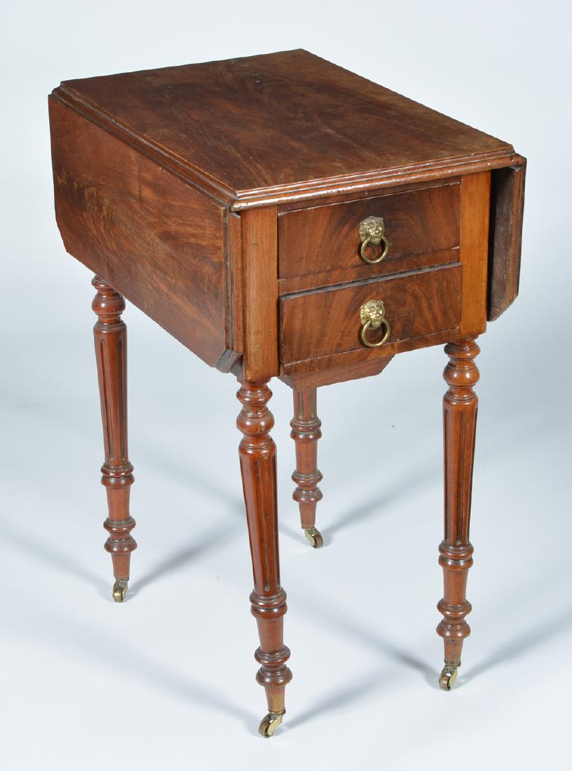 English Mahogany Sewing/Work Table, 19th c. (1 of 3)