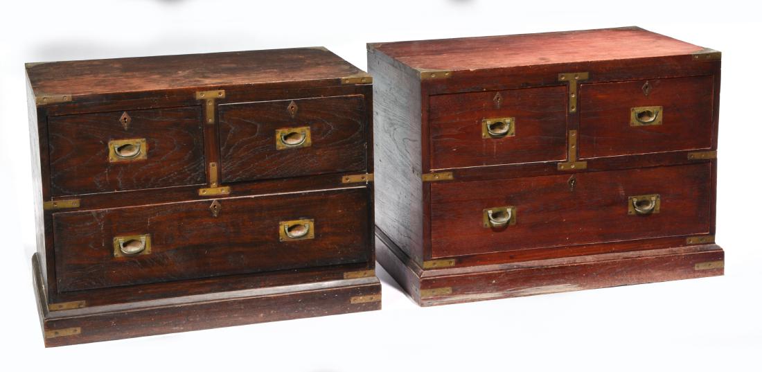 Anglo Indian Campaign Chests, 19th c (1 of 2)