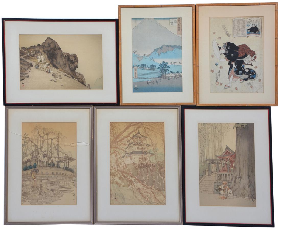 Grouping of 6 Japanese woodblock prints (1 of 5)