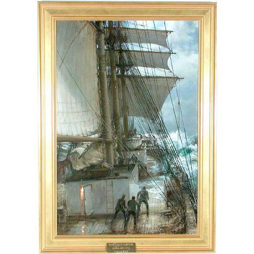 The Rising Wind by Montague Dawson, Custom Framed