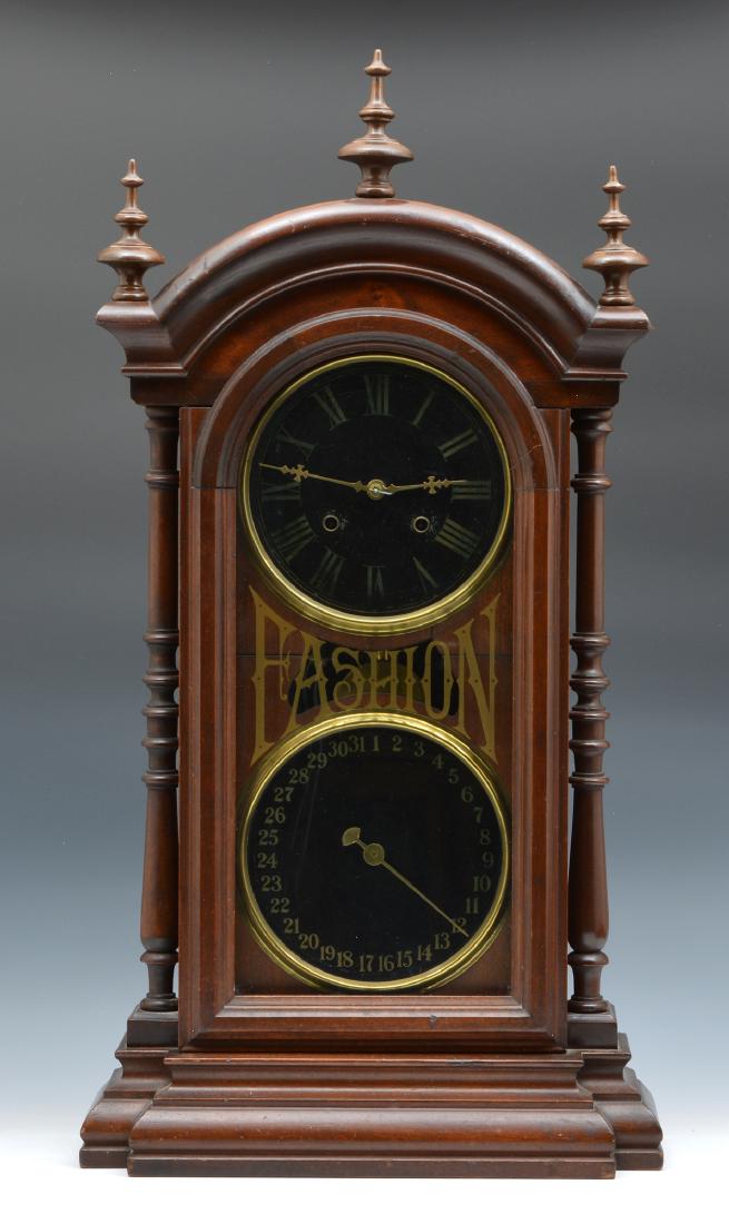 Double dial New Haven Fashion clock w/ black face (1 of 2)