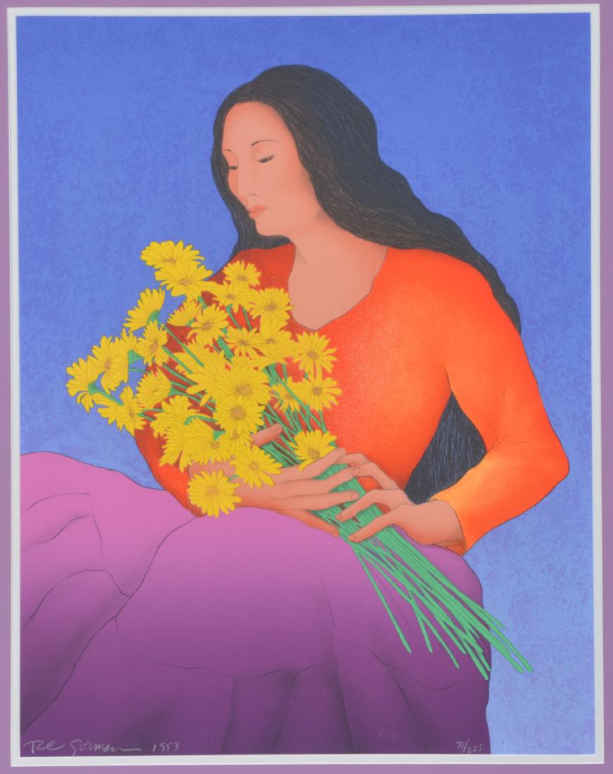 R. C. Gorman,  Mexican Marigolds, lithograph (1 of 4)