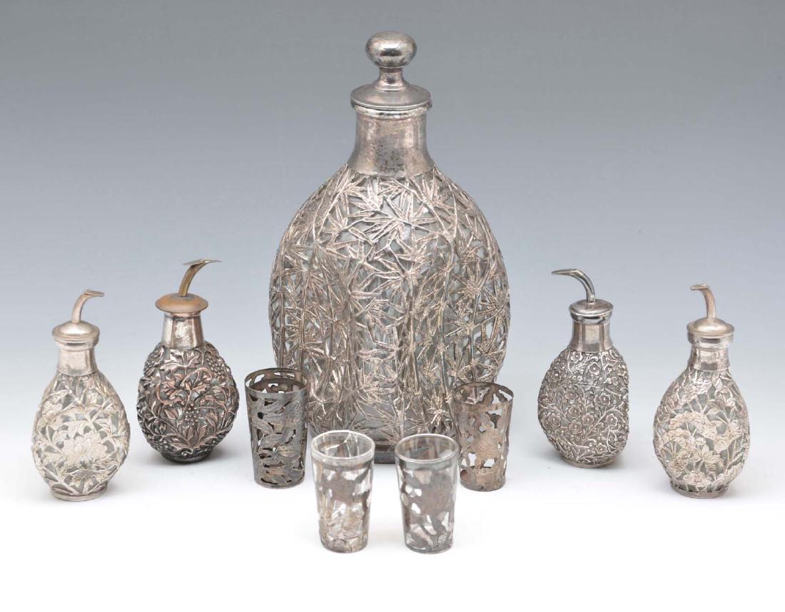 Silver Overlay Bar Set, 10 pieces (1 of 1)