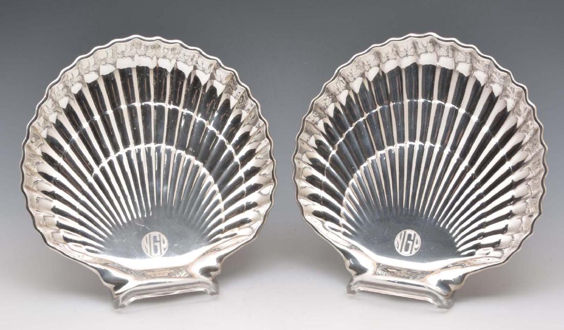 Gorham Sterling Silver Shell Shaped Canape Trays, (1 of 3)