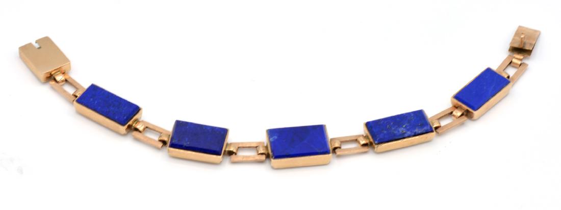 14k Rose gold & lapis bracelet (1 of 1)