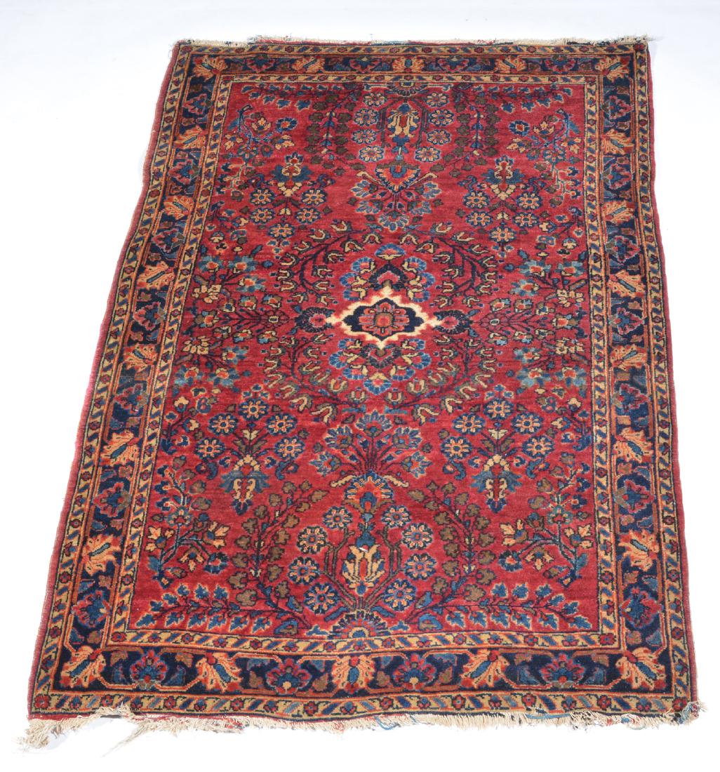 Sarouk scatter rug, 5' x 3'5". (1 of 3)
