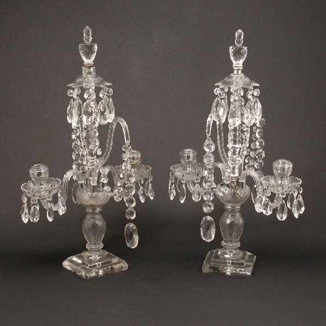 Pair of English George III Cut Glass Candelabra (1 of 1)