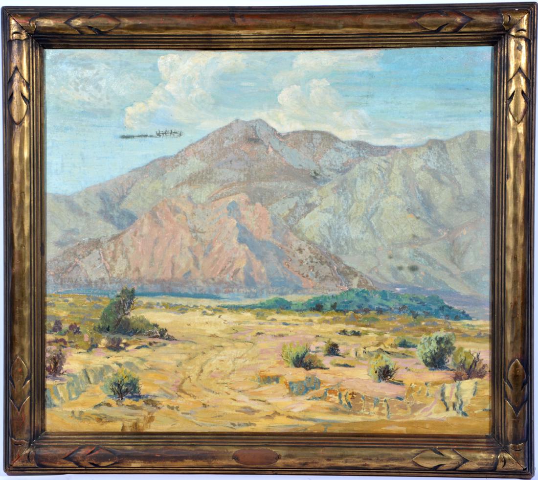 California School, Desert Landscape, oil on canvas (1 of 4)
