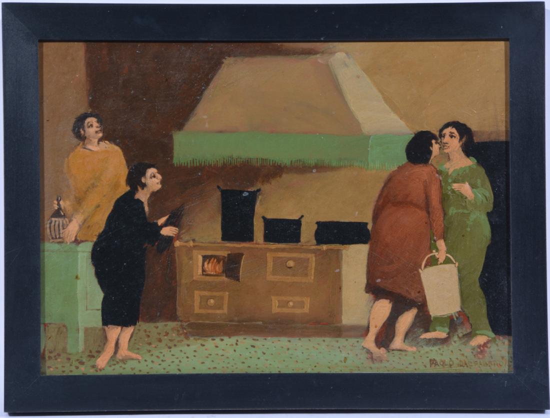 Paolo Dal Fabbro, Four women, Oil on board, (1 of 2)