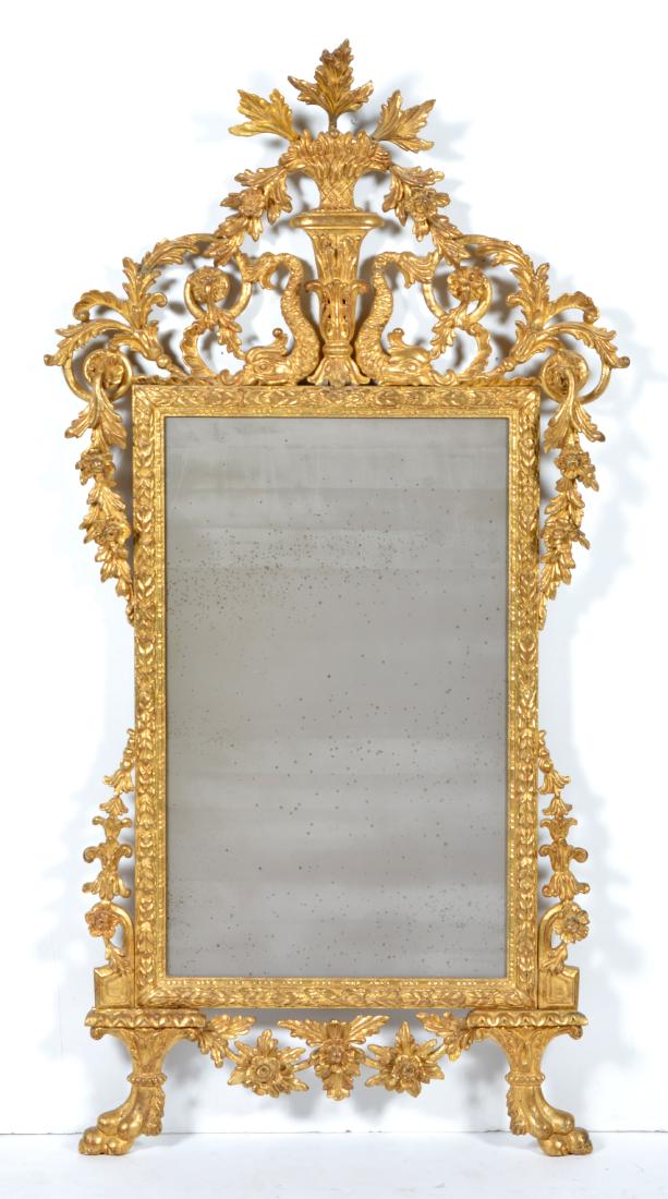 Fancy Italian Style Gilt Framed Mirror, 64 1/2" tall (1 of 4)