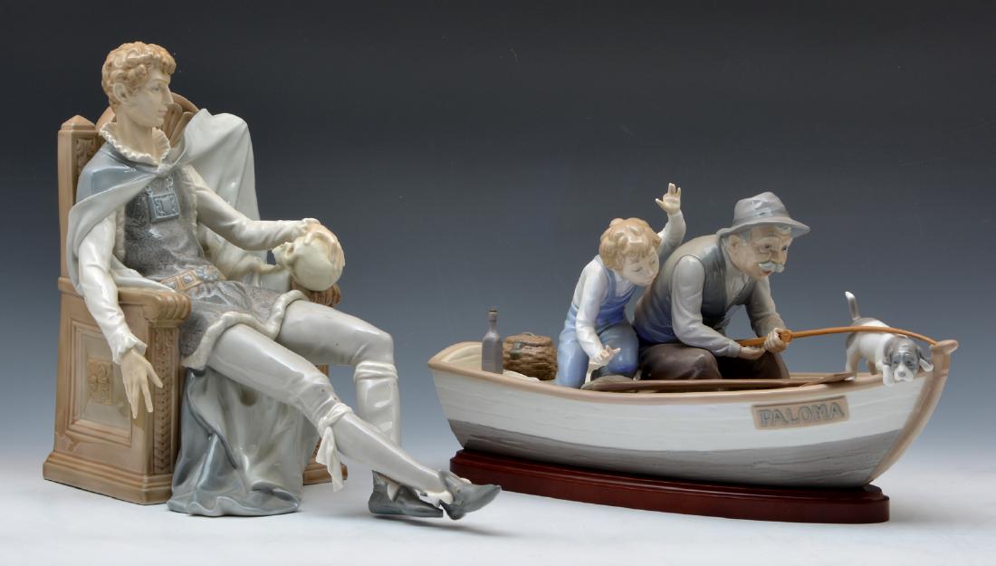 Lot of 2 Lladro Figurines incl: Fishing with Gramps (1 of 2)