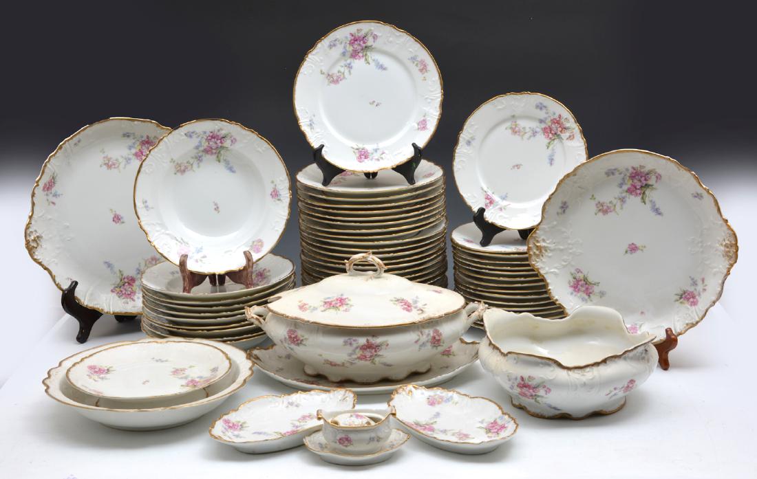 Limoges Floral Dinnerware, Pierre Rougerie, Appx 63 (1 of 2)