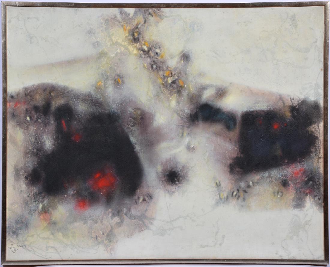 Hu Chi-Chung (Chinese 1927-2012) abstract painting (1 of 5)