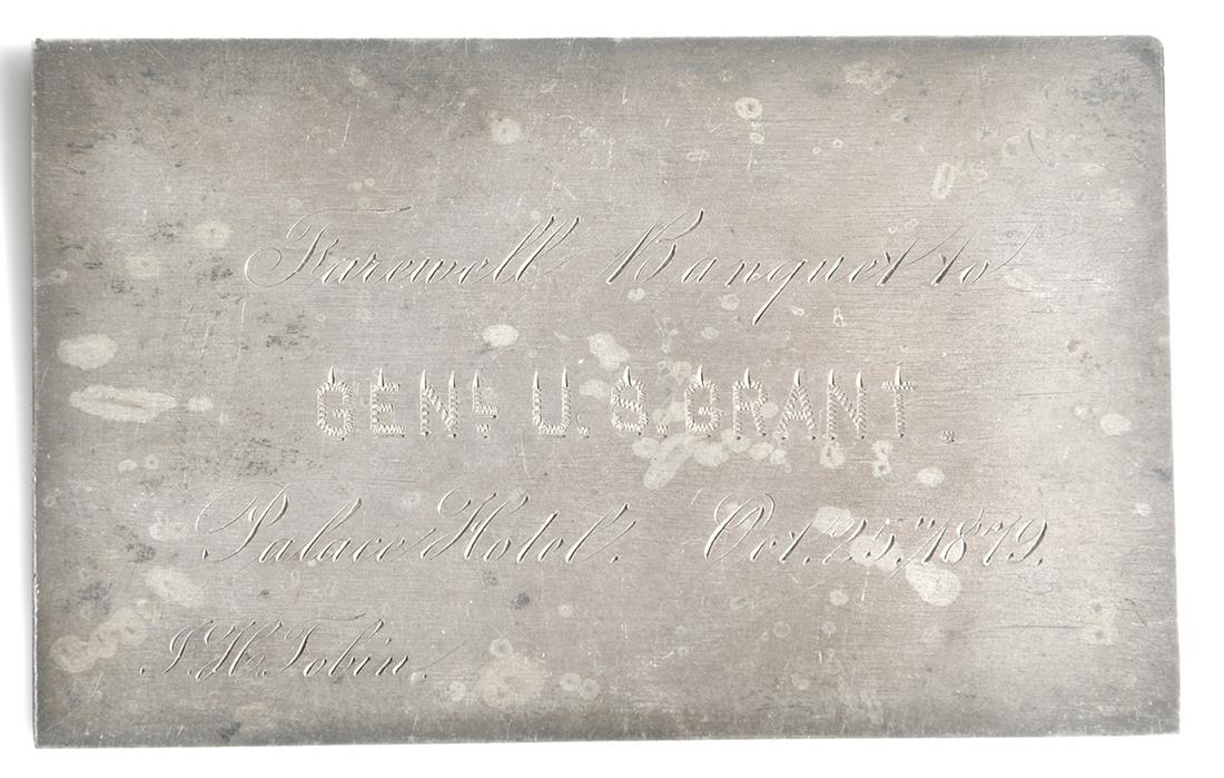 Gen. U.S. Grant Sterling Place Card, 1879 Banquet (1 of 2)