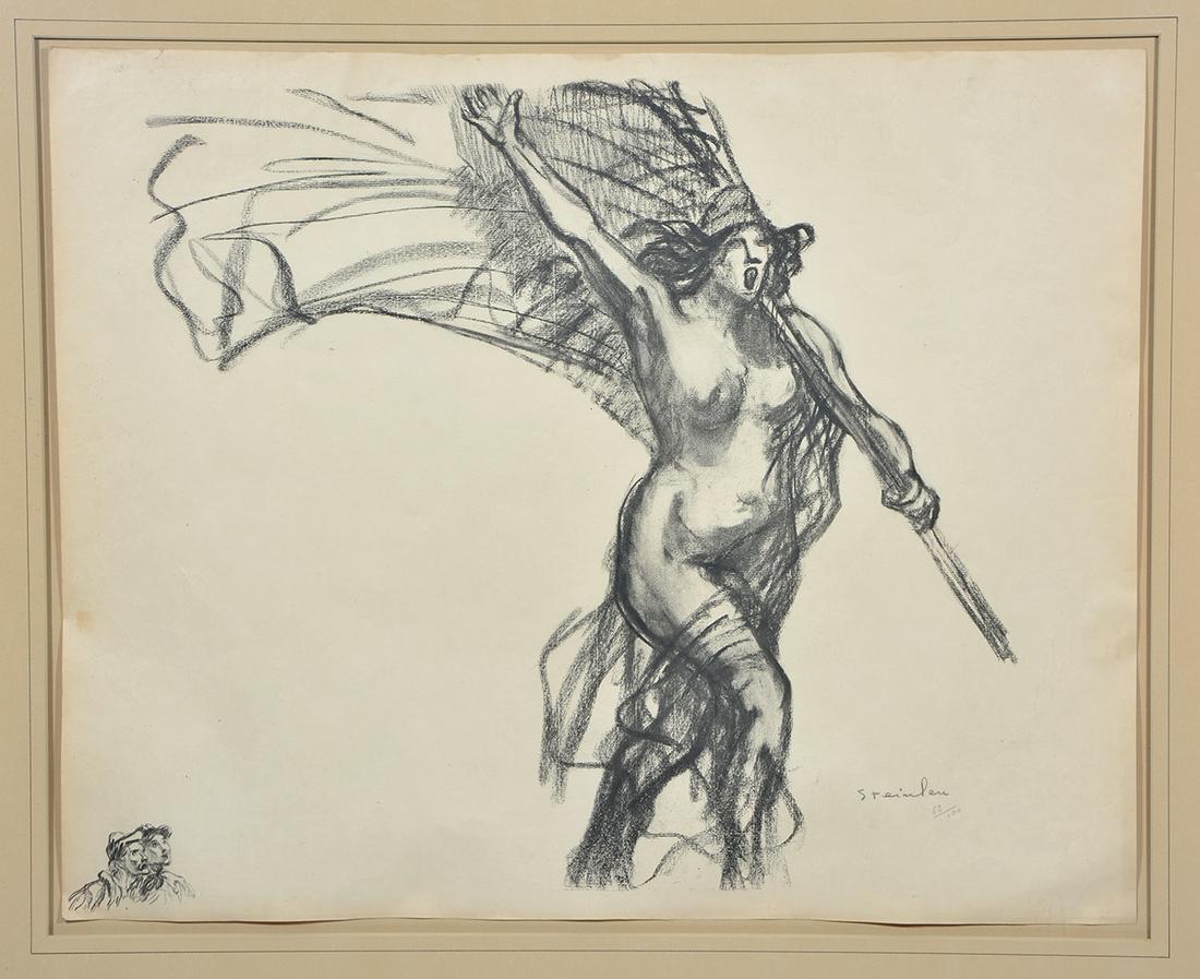 Theophile Steinlen, Freedom stretching its flag, Litho (1 of 4)