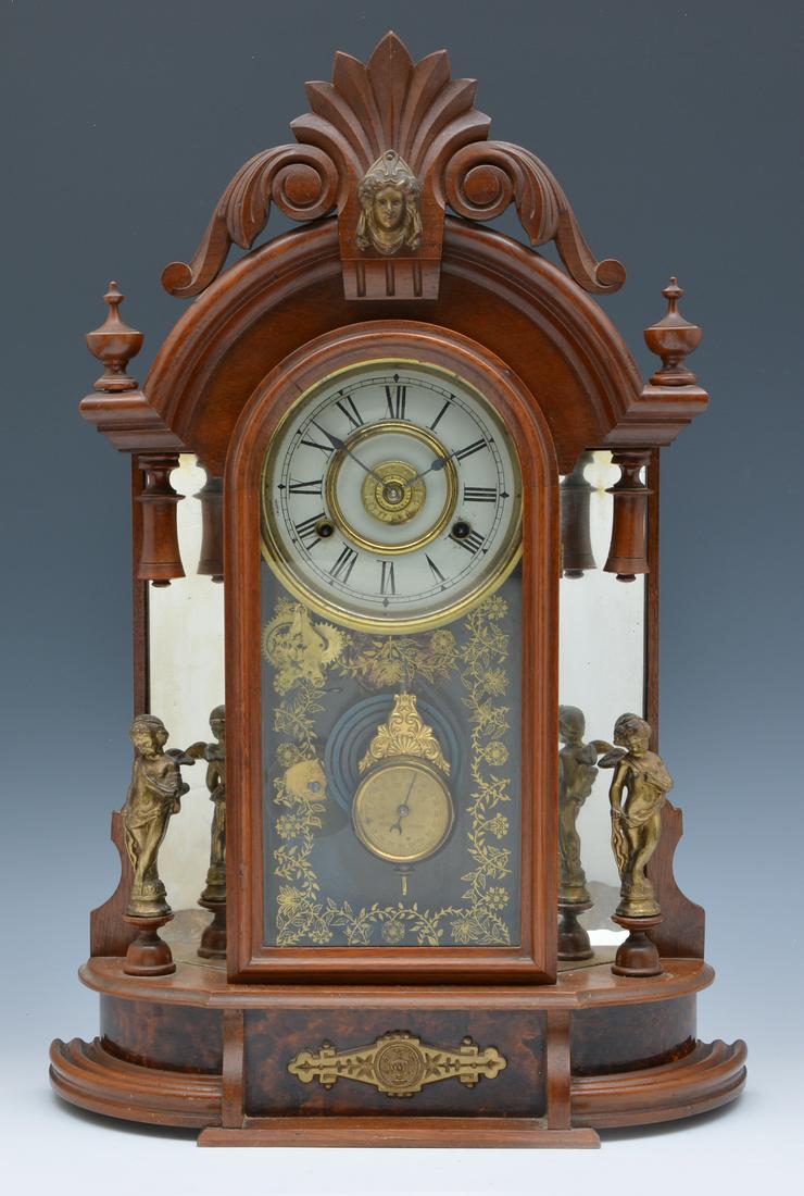 New Haven Victorian Walnut Mantle Clock (1 of 3)
