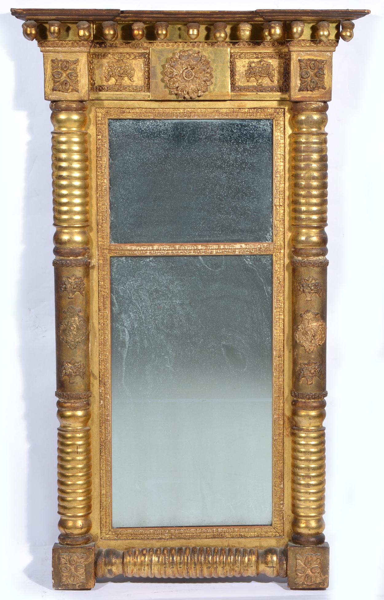 American Classical Giltwood Mirror, 19th c (1 of 1)
