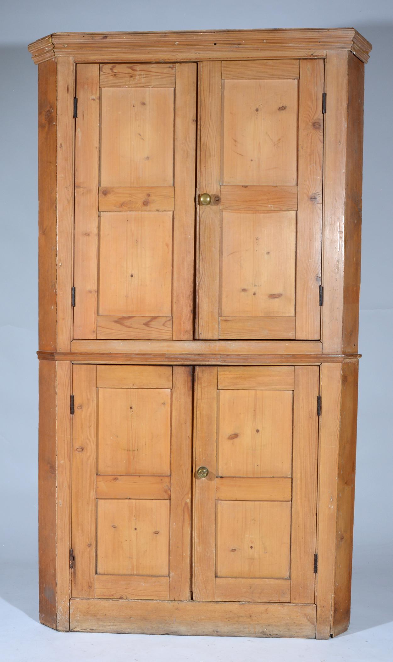 Pine Corner Cabinet, 19th c. (1 of 3)