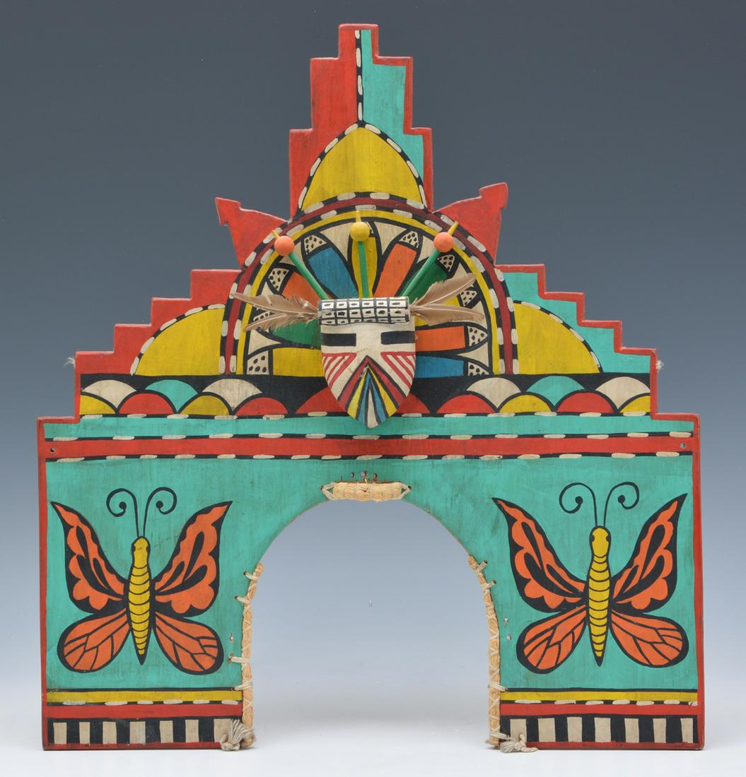 Hopi Kachina Dance Tableta (Tablita), Butterfly Maiden (1 of 4)