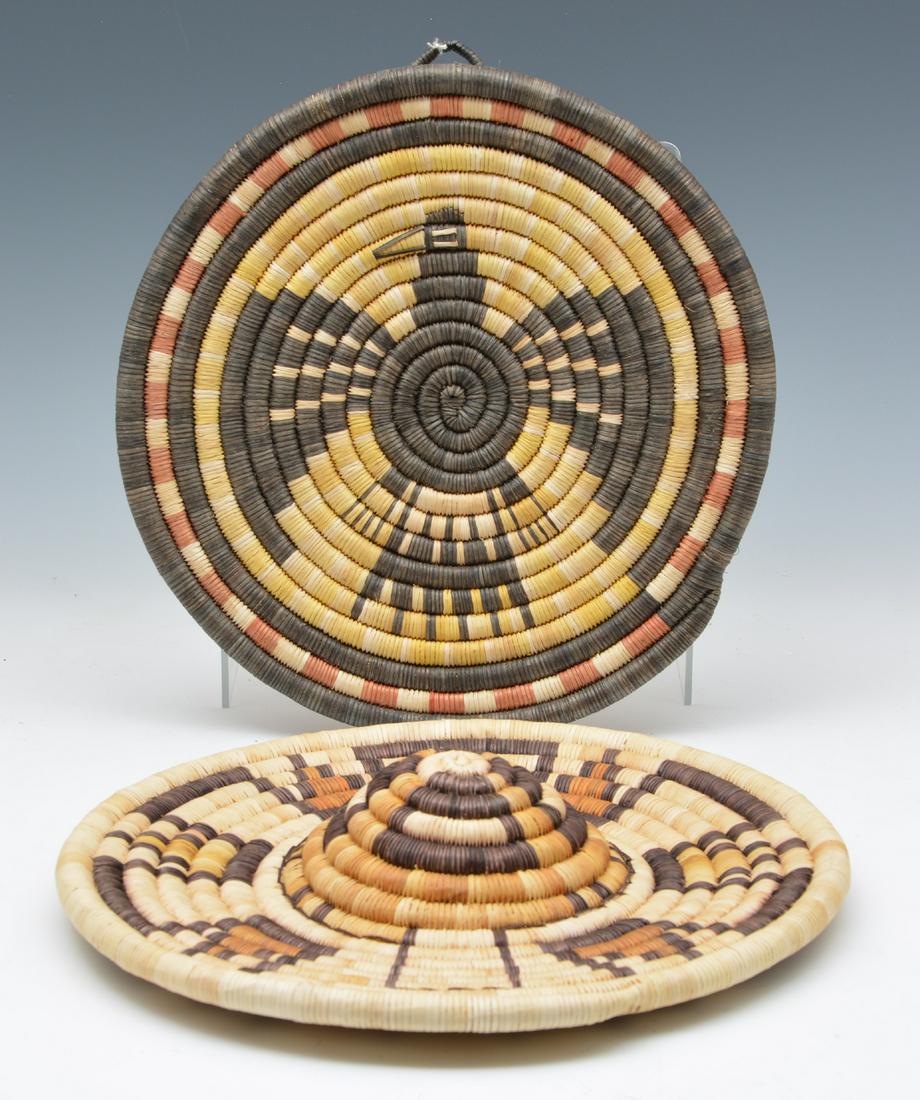 2 Hopi Coil Baskets, from 2nd Mesa (1 of 4)