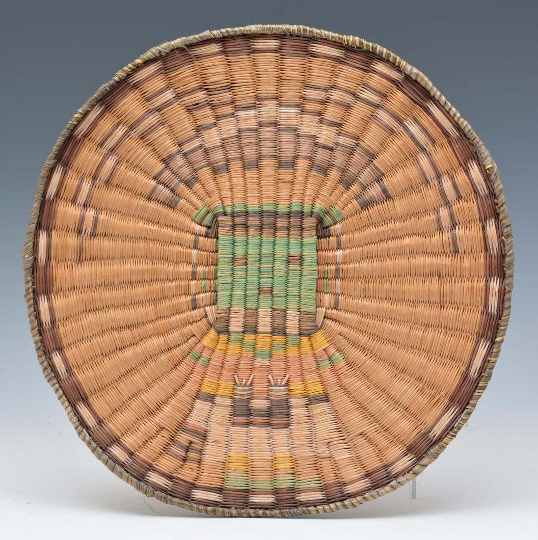 Hopi Wicker Basket, First Mesa, Kachina with Tableta (1 of 2)