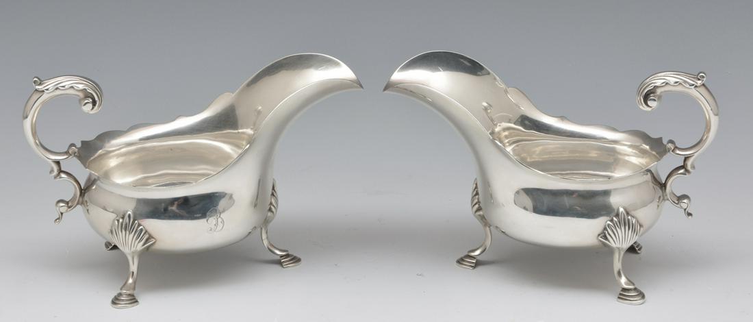 English Sterling Silver Sauce Boats, Gibson & Co. Ltd. (1 of 4)