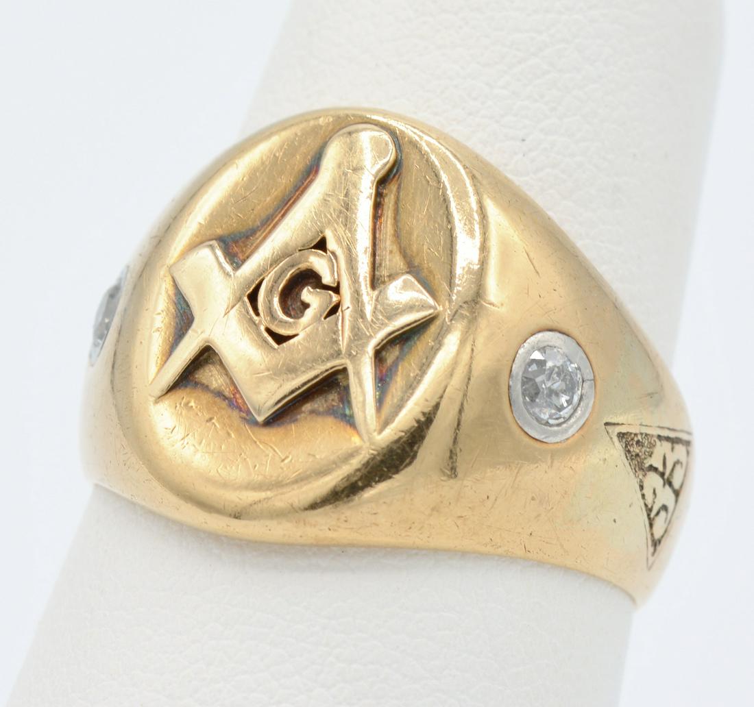 14k Yellow gold Masonic signet ring 33rd Degree (1 of 2)