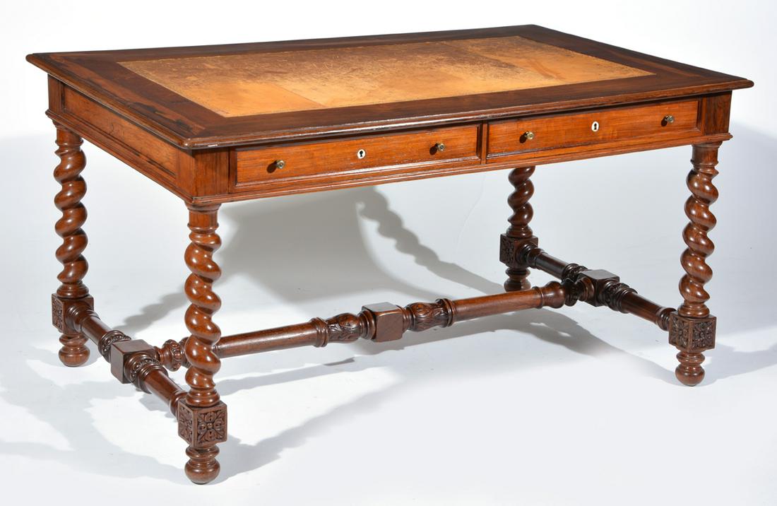 Rosewood Library Table, 19th c. (1 of 3)