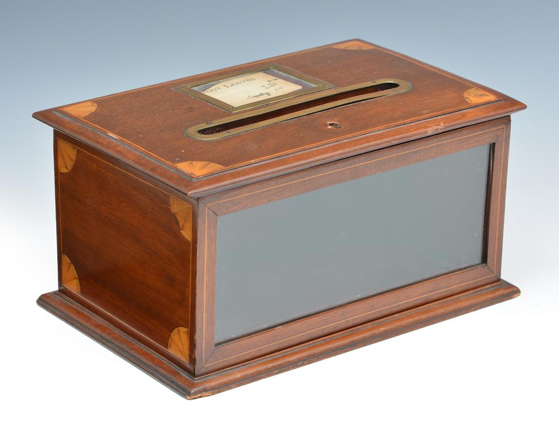 English 19th c. Mahogany Postal Letter box (1 of 3)