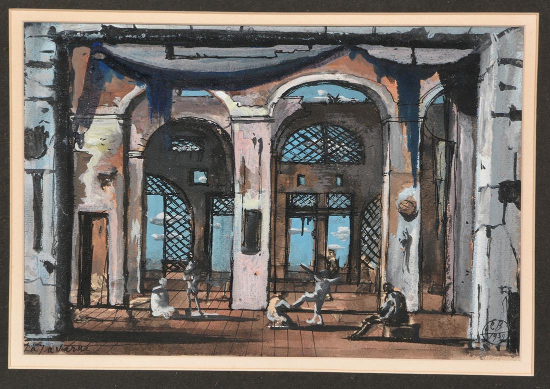 Eugene Berman, La Taverne, 1939, theater set design (1 of 6)