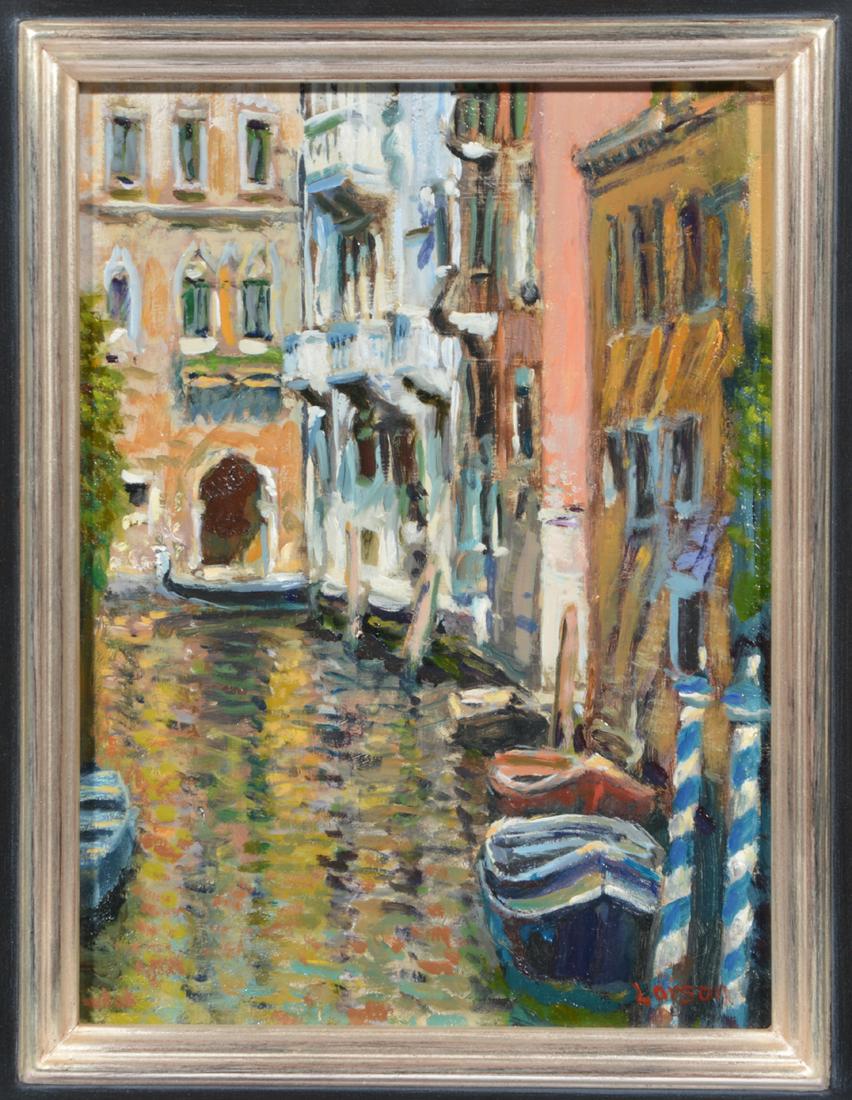 Dean Larson (born 1957), Canal Reflections, oil/canvas (1 of 5)