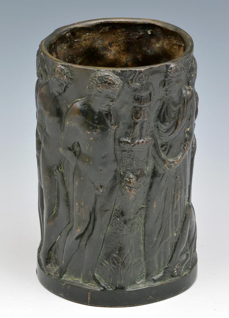 Bronze Neoclassical Bas Relief Vase with Figures (1 of 7)