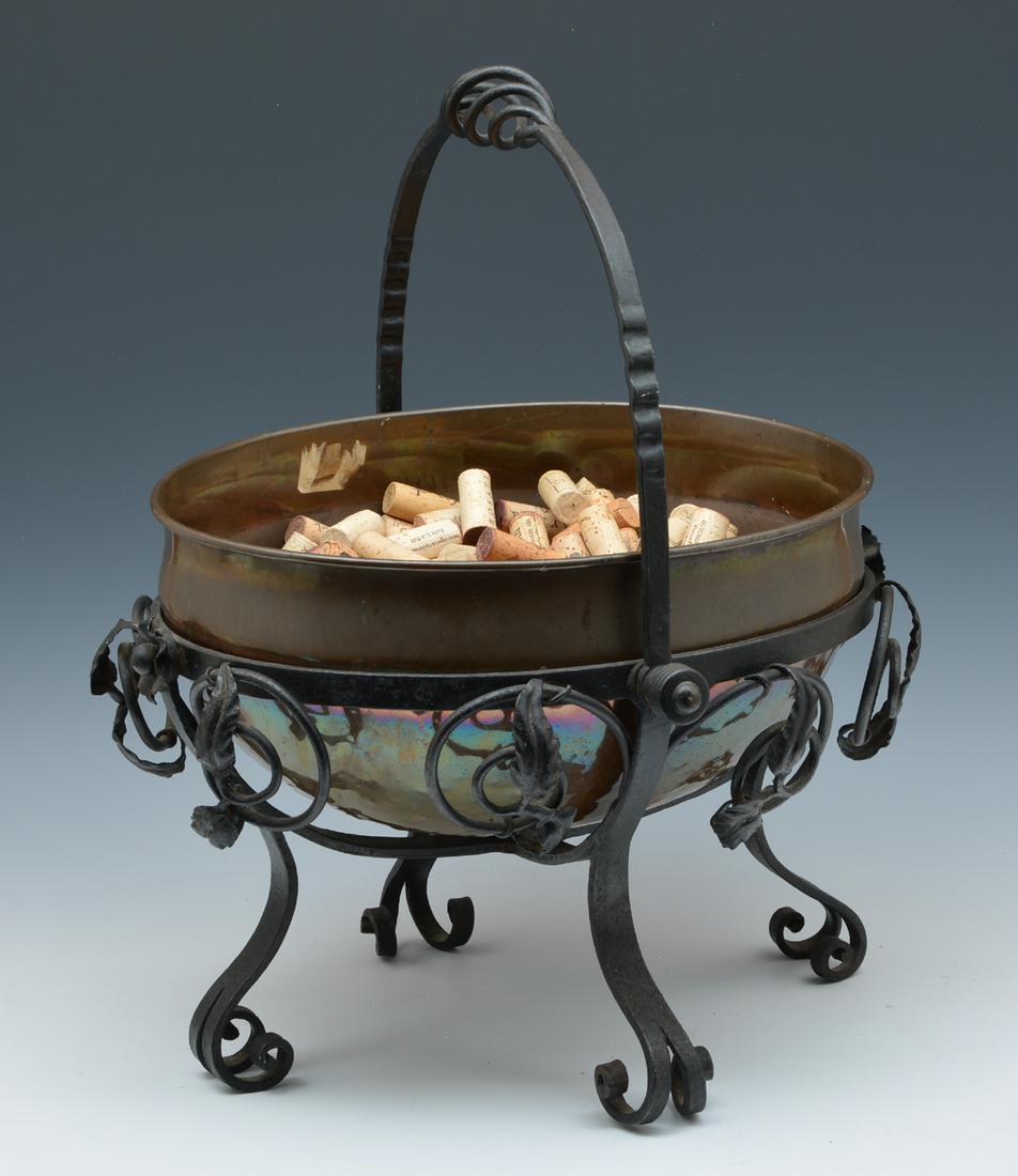 French Hand Wrought Iron Cooler with Copper Bowl (1 of 3)
