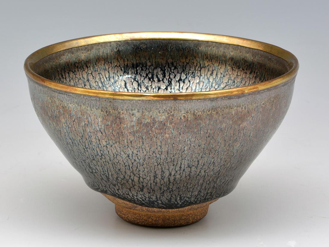 Black Glaze Chien-Ware 'Silver-Streak' Bowl (1 of 4)