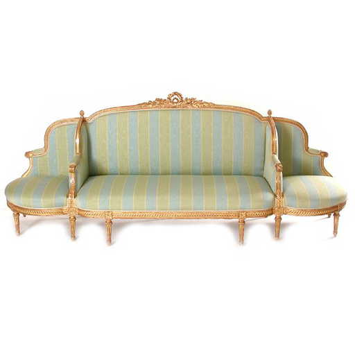 578 Louis Xvi Confidant Sofa Gilded Frame