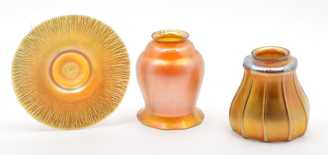 Quezal Art Glass Grouping. (1 of 3)