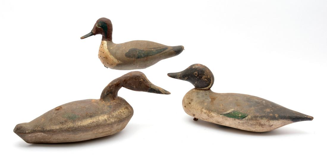 Duck Decoys (3), 1 canvas covered Scott Cork Co. (1 of 3)