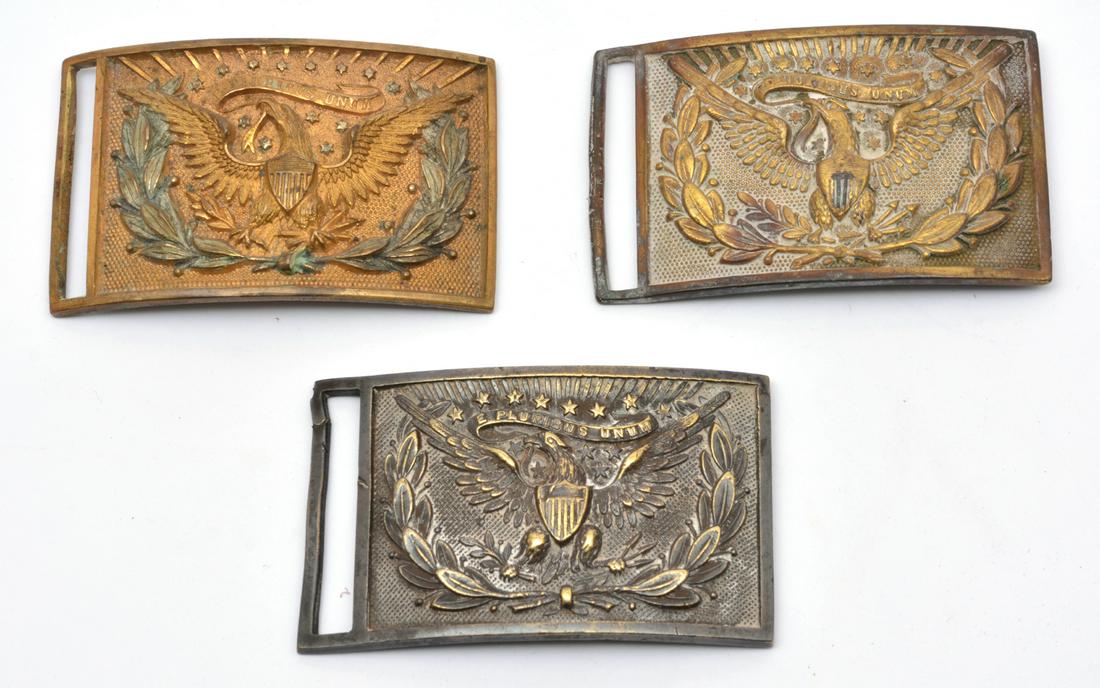 3 Indian War Belt Buckles. (1 of 2)