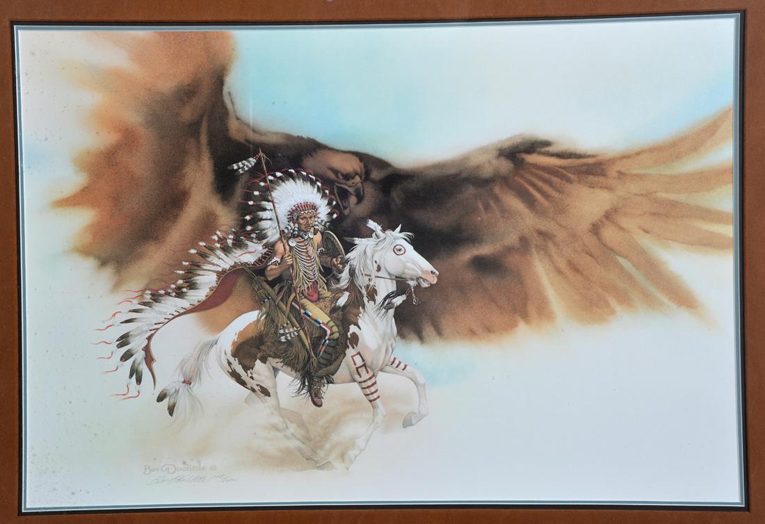 Bev Doolittle, Rushing War Eagle Edition Print.  Hand (1 of 6)