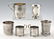 6 Early Continental Silver Cups. Tallest: 3 3/4". - 2