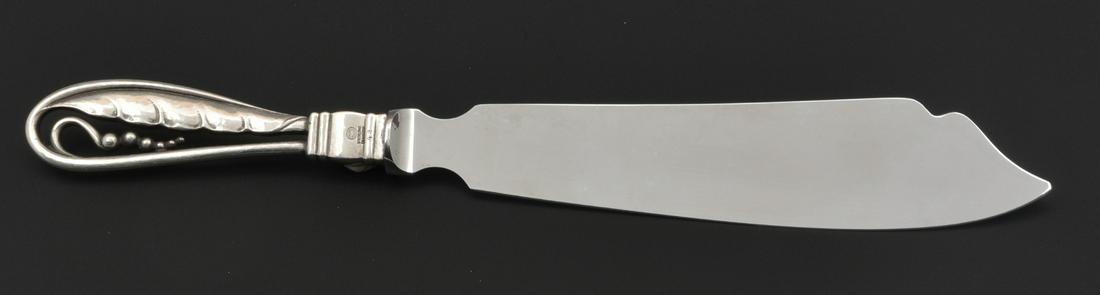 George Jensen Sterling Handle Cake Knife. 10 ". (1 of 2)