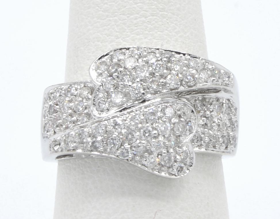 14k white gold pave diamond ring (1 of 3)